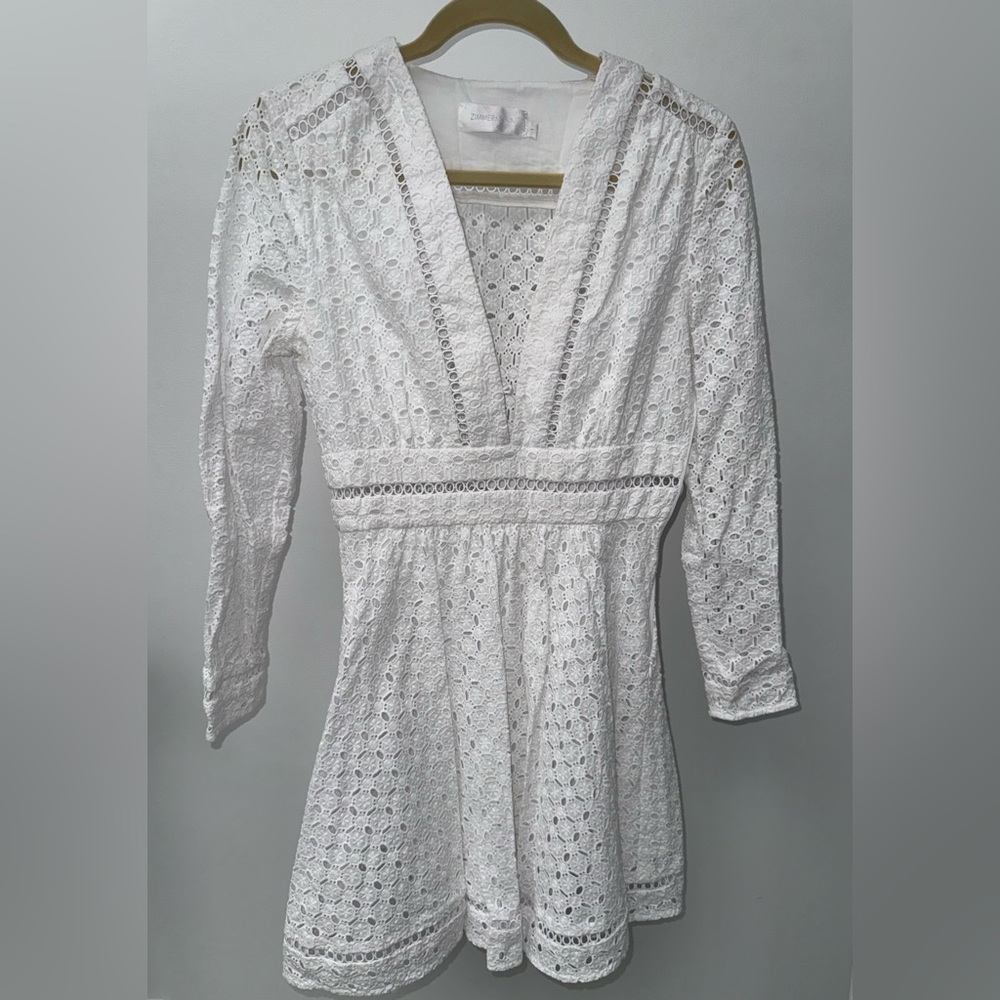 Zimmermann Ryker Broderie Dress in White Size 1 / S - Picture 3 of 11